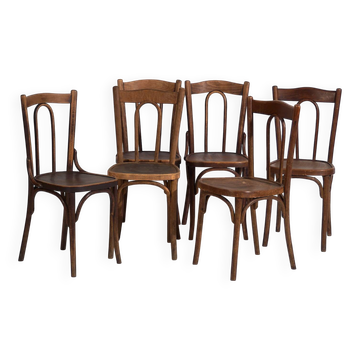Antique dining chairs (c.1920). Set of 6 pieces no.2