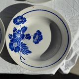 Set of 14 antique deep plates Moulin des Loups Hamage Model Edmond