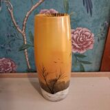 Legras vase with snowy decor