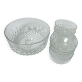 Arcoroc bowl with 6 cups