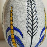 Soliflore bottle vase in fine earthenware boch frères la louvière-keramis early 20th century