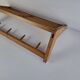 Mid-century Czechoslovak wooden wall coat rack with shelf, Uluv, 1970s