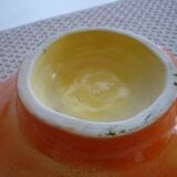 Plat saladier jaune et orange en céramique