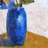 Acrylic on canvas small still life painting bohemian countryside decoration