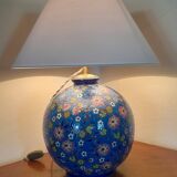 Ball-shaped table lamp with Lorraine enamels