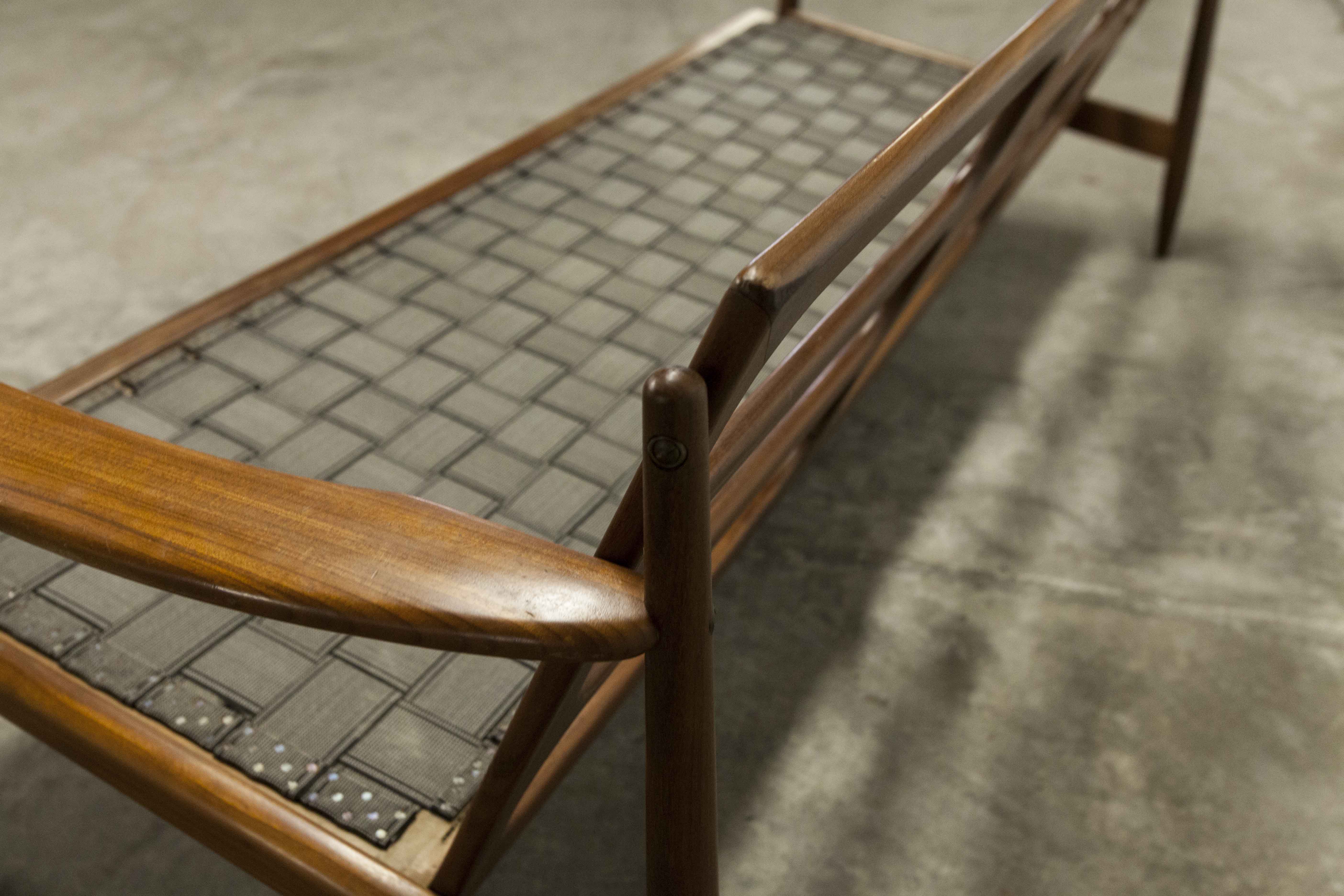 Scandinavian sofa 3 places in teak 1960 restored