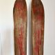 Pair of vintage wooden skis 184cm