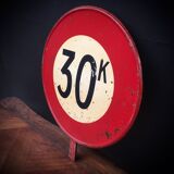 Road sign painted "30 km/h"