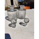 Paire de flacons en verre soufflé