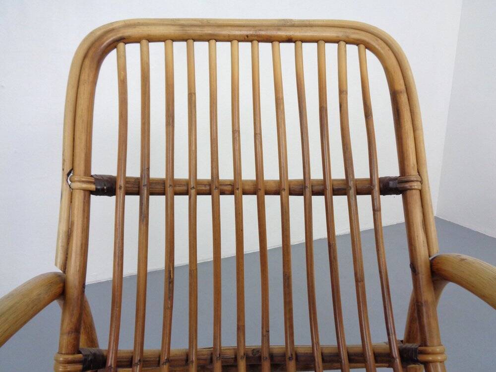 Set of Italian Bamboo Armchairs, 1970s