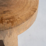 Quadripod coffee table in solid wood monoxyl natural color (dark)