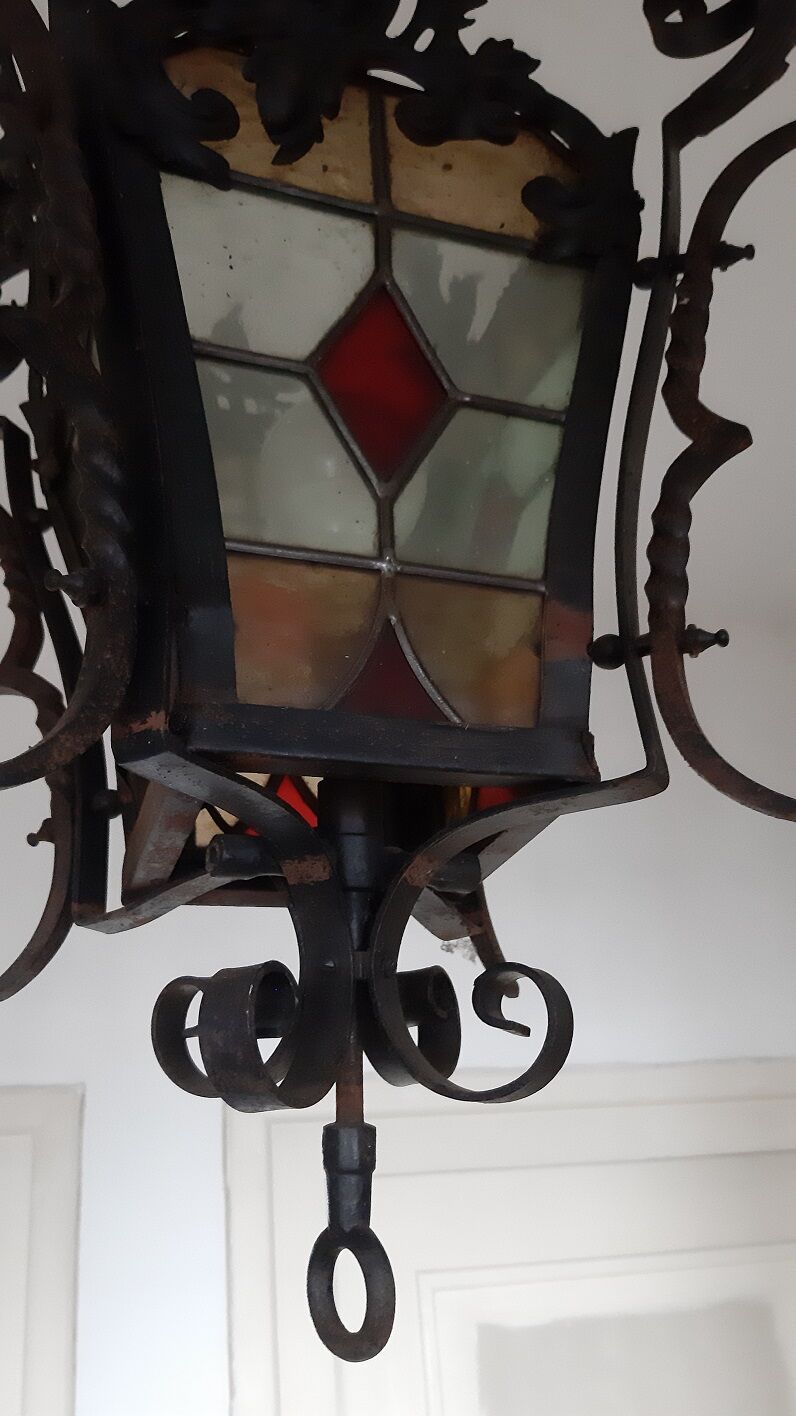Wrought iron lantern