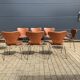 10x Fritz Hansen series 7 Vlinderstoelen in Cognac leather NIEUW!!