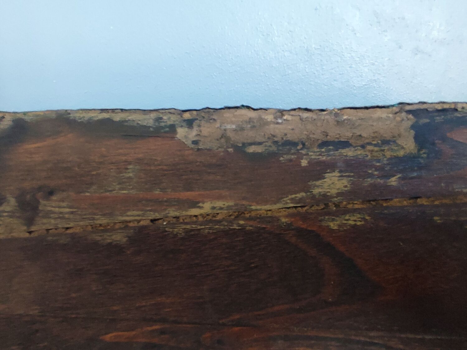 Old wooden box/casket covered with brass