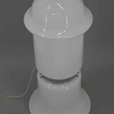 White glass floor lamp, czechoslovakia, 1970s
