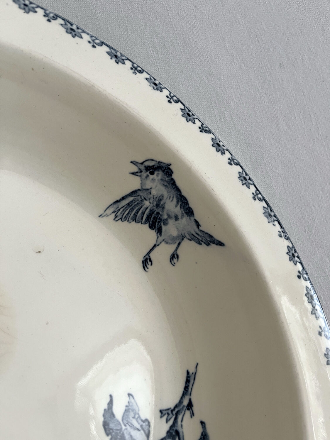 Plat creux saladier en terre de fer « Favori » Sarreguemines