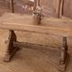 Ancient monastery coffee table in raw solid oak.
