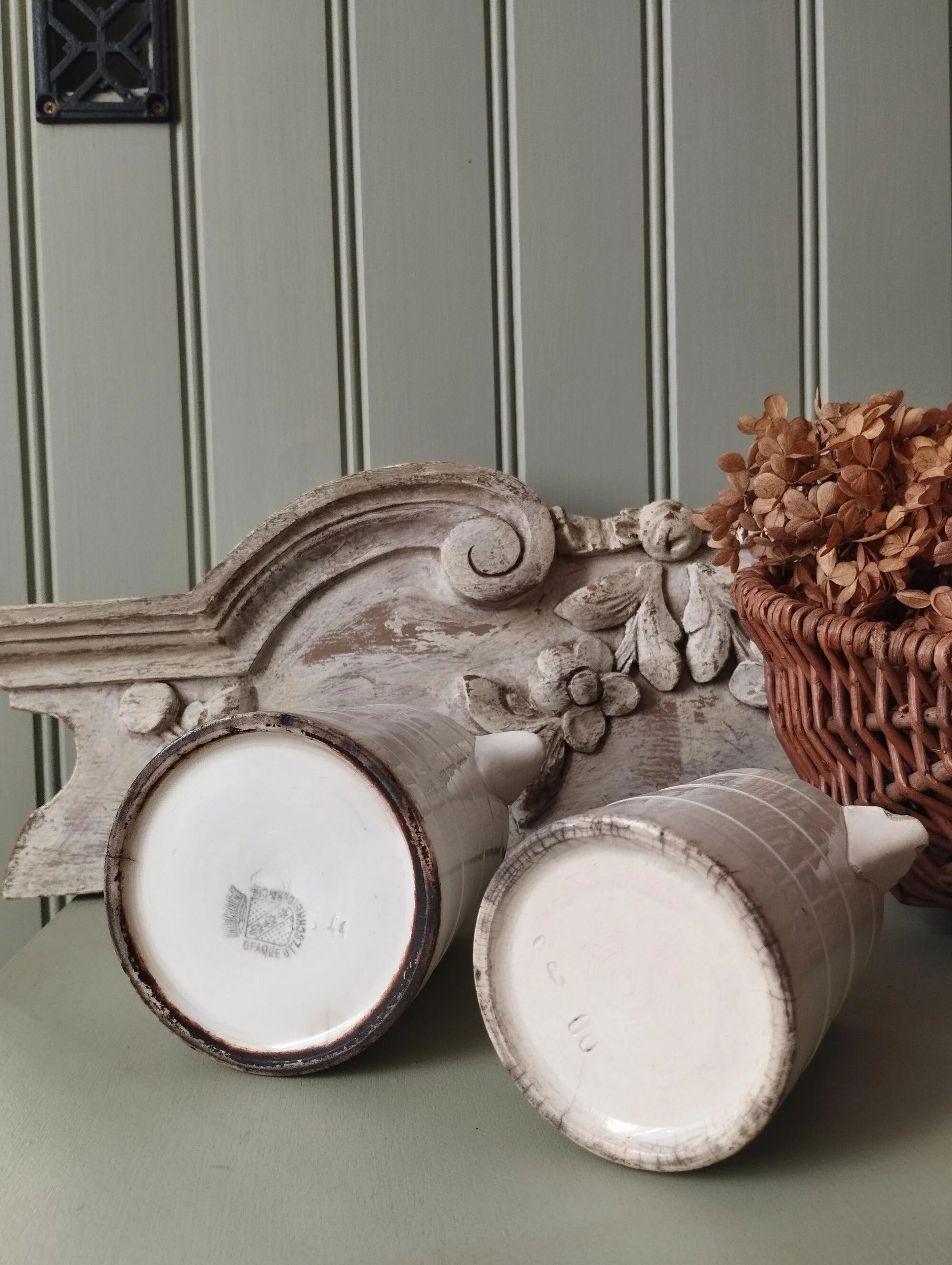 Pair of small milk jugs Utzschneider & Sarreguemines