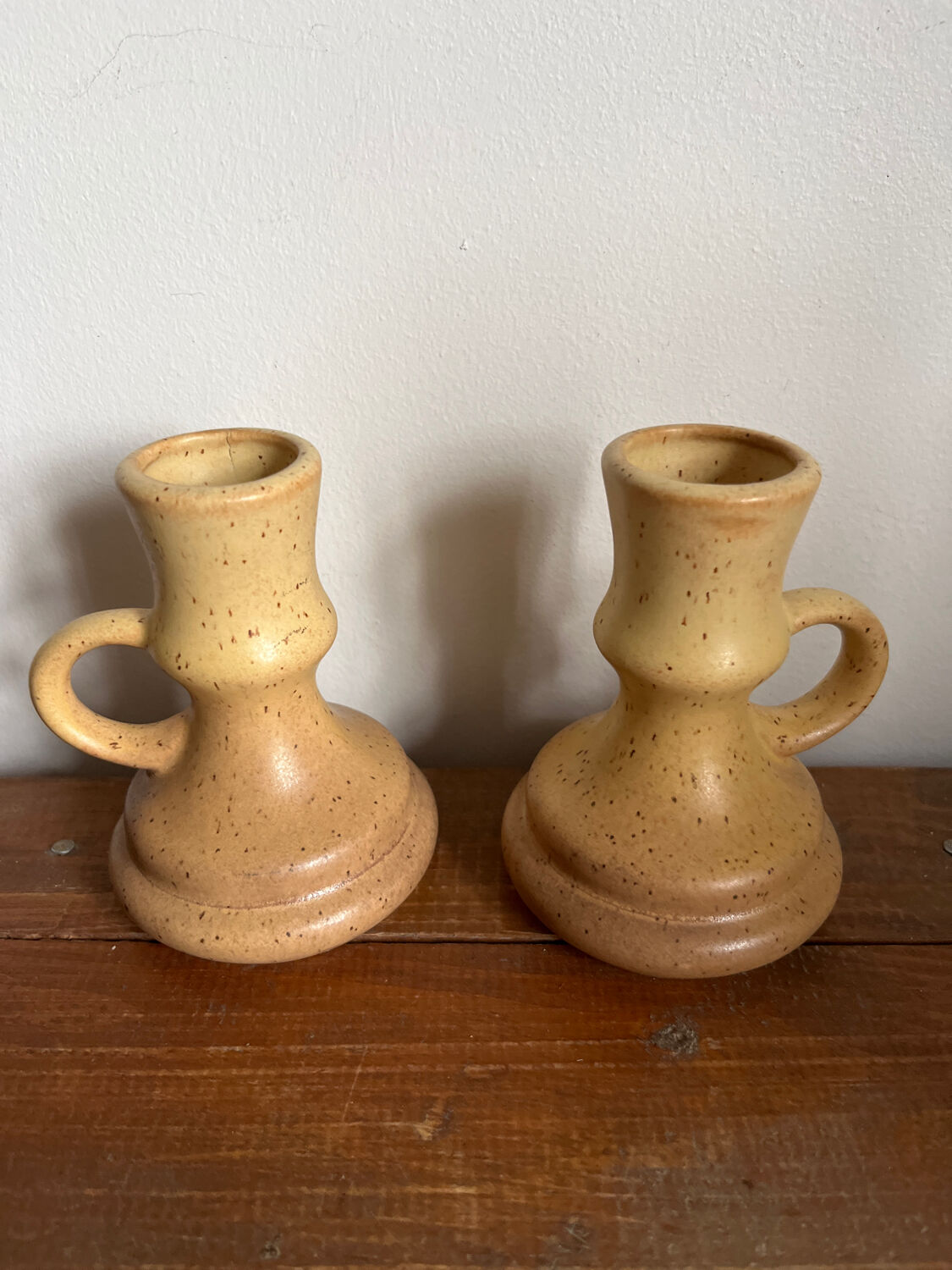 Stoneware candle holders