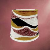 Vintage conical lampshade in woven wool – abstract design – 1960s/70s