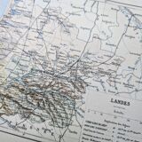 Printed in 1889, Landes, New Aquitaine.