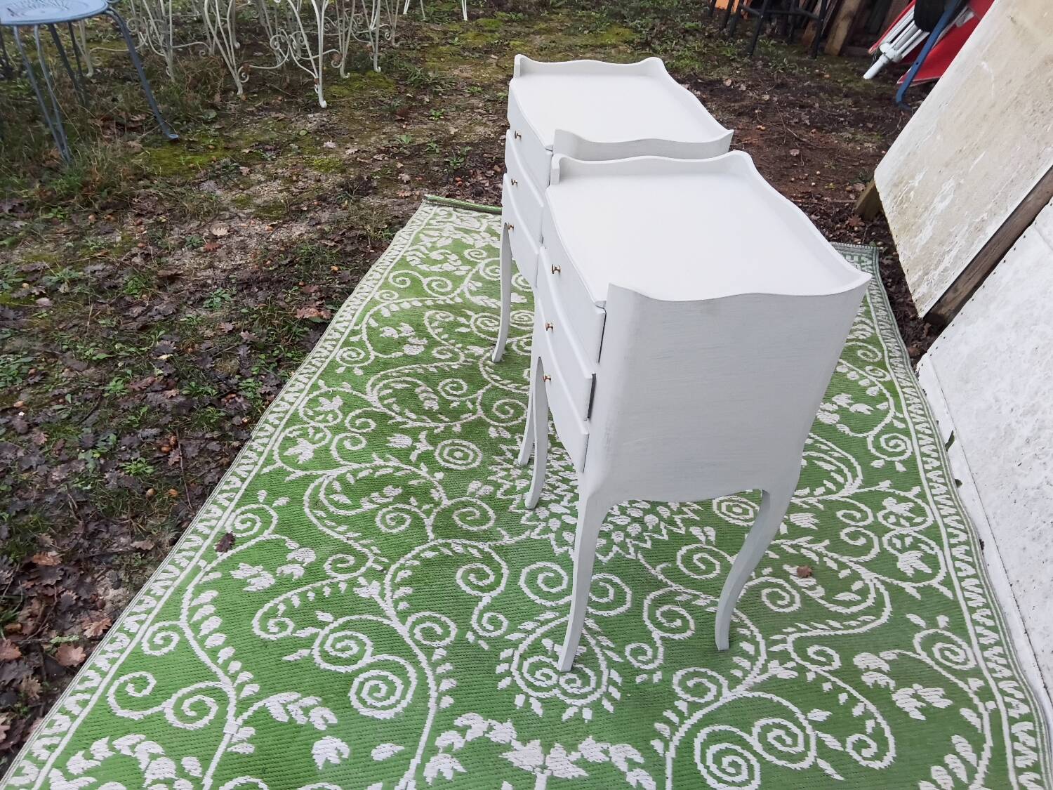 Pair of gray bedside tables