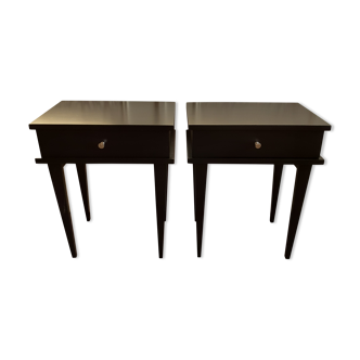 Pair of black bedside table