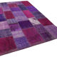 Hand-Knotted Turkish Vintage 172 cm x 247 cm Purple Patchwork Carpet