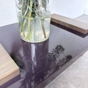 Art Deco coffee table in lacquer and brass