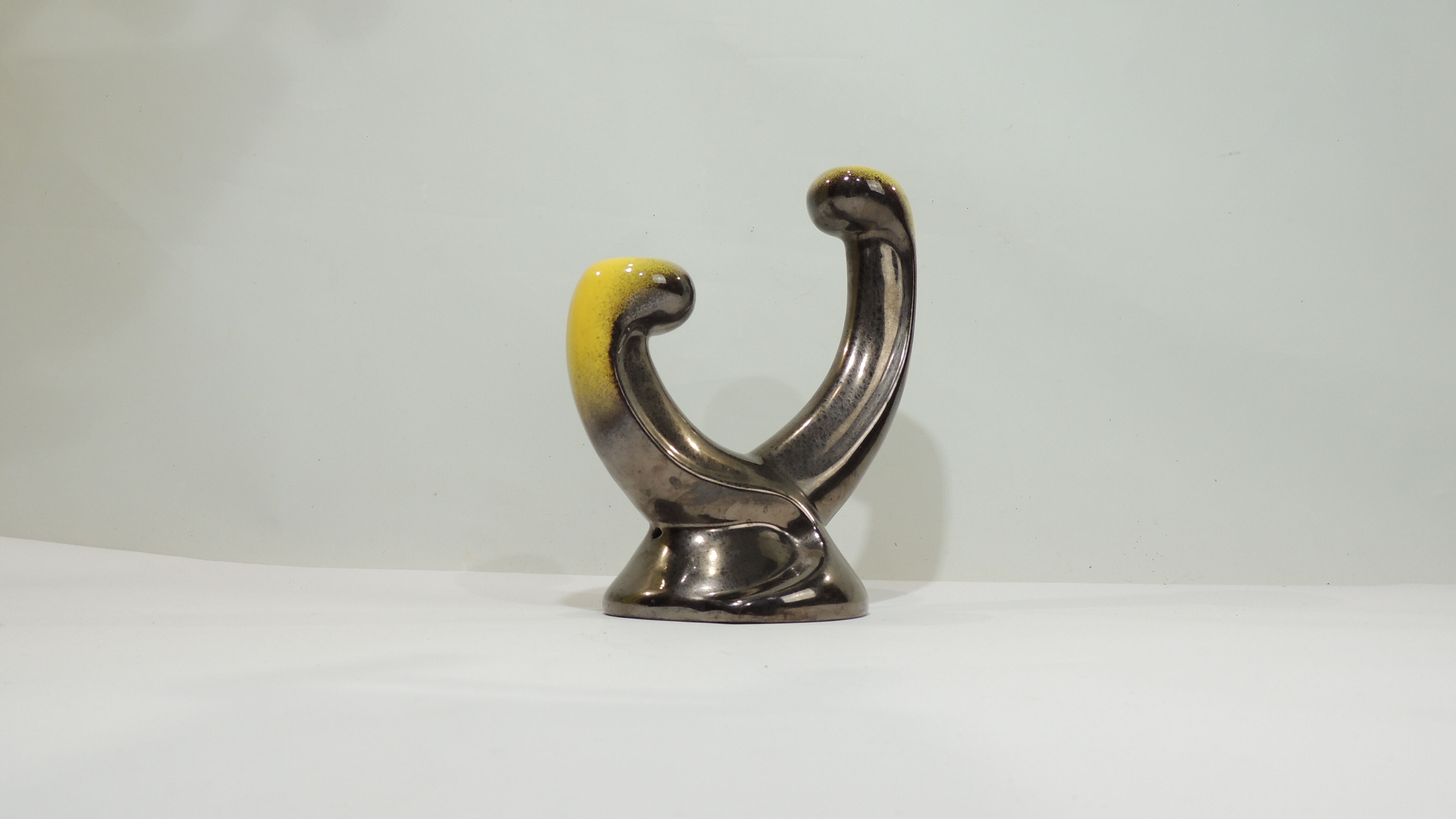 Candle holder Vallauris Ceramidi design 1950 vintage
