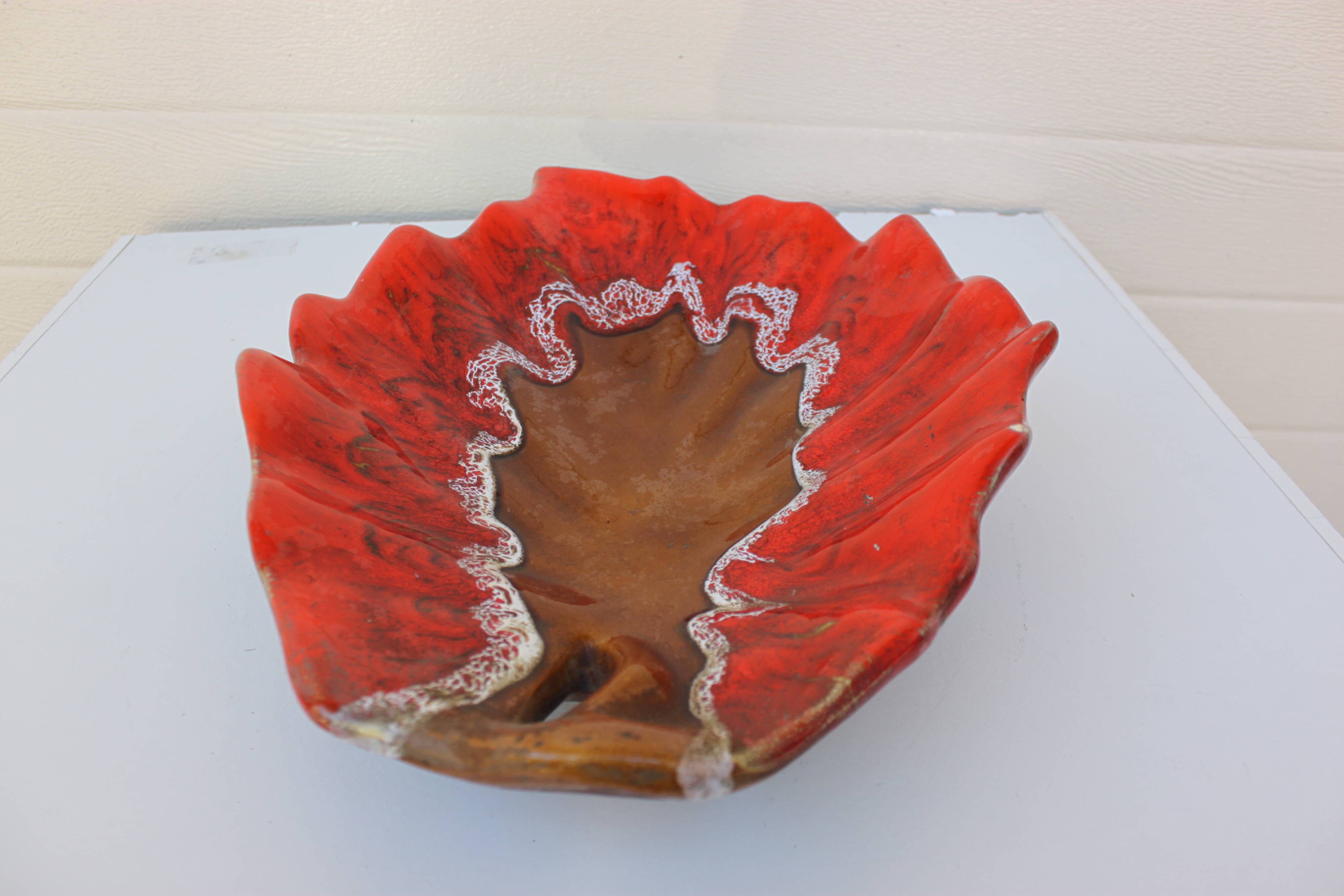 compotier 1970 feuille orange