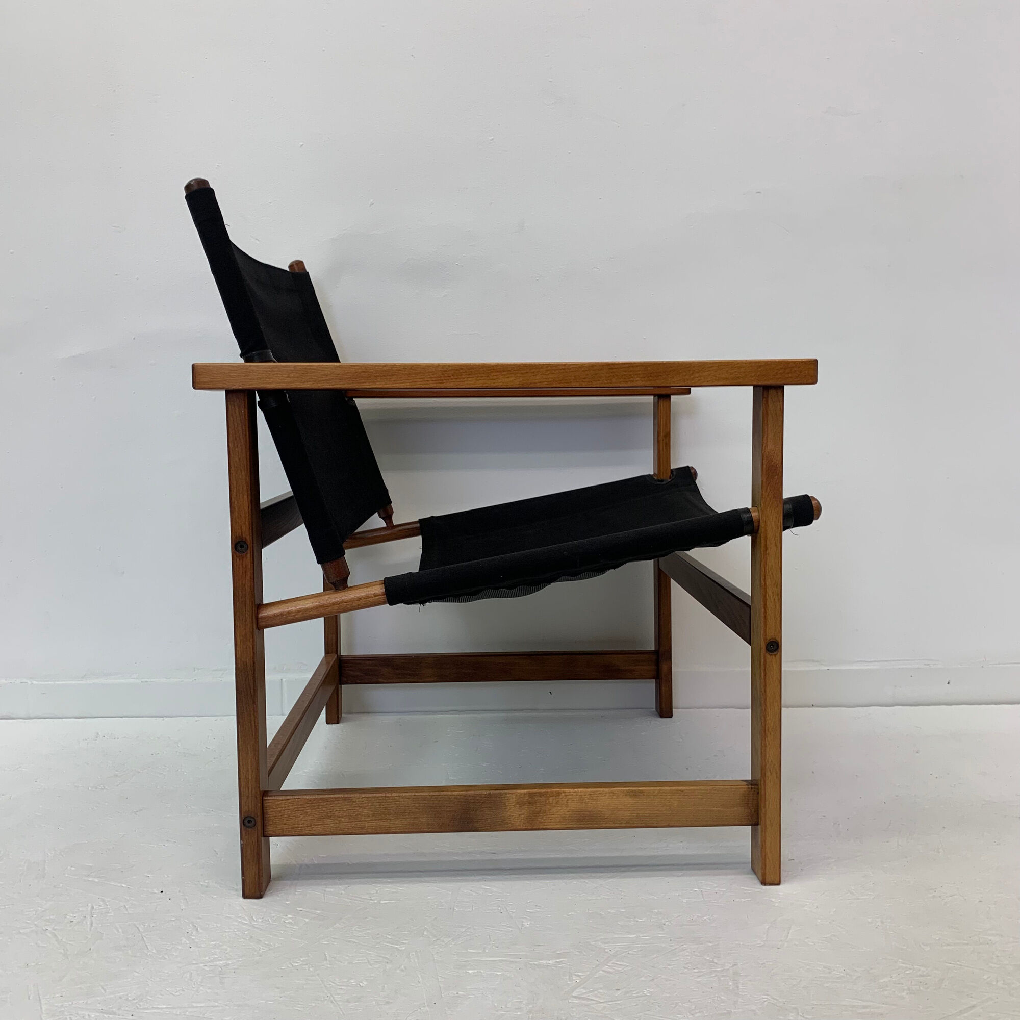 Mid-century desgn safari chair by Hyllinge Møbler Denmark , 1970’s