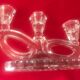Candlesticks 3 branches crystal
