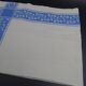 Lot of 2 old and cotton tea towels - Pretty blue friezes - Franges - Circa 1920-1930
