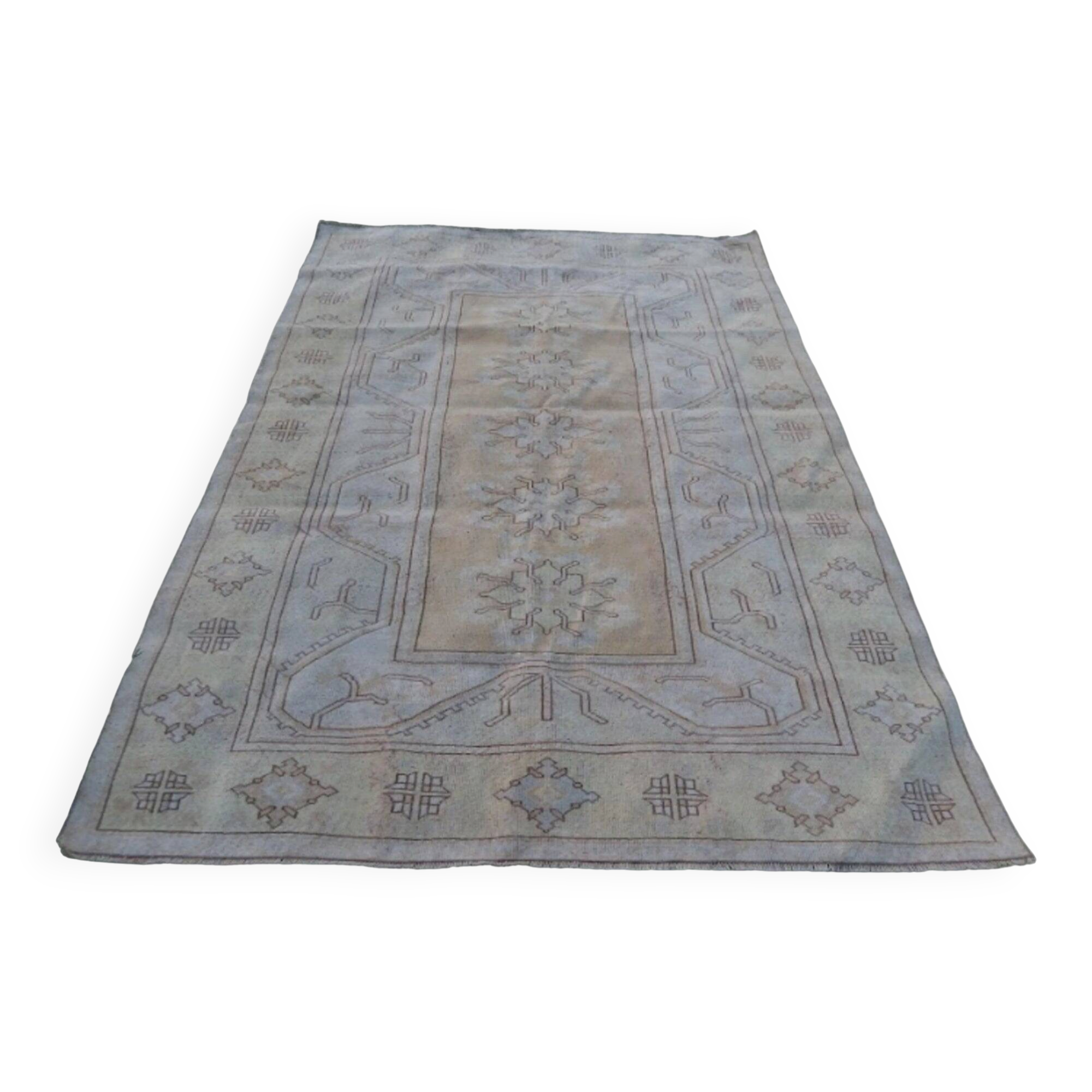 Vintage Turkish Oushak rug 195x270 cm