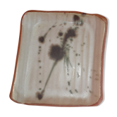 Dish in sandstone pottery of the dove. vallauris.