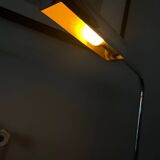 Minimalist chrome reading light / light fixture from 1970 by Christian Liaigre - Vintage height-adjustable floor lamp