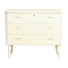 Wooden chest of drawers painted white