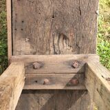 Old small 160 cm carpenter's workbench in solid oak