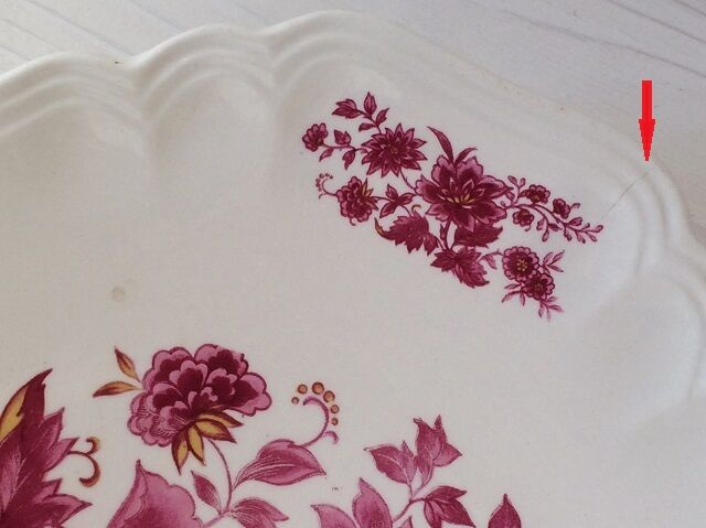 Old-eared dish Sarreguemines aubusson collection