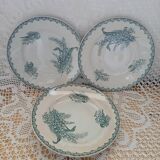 3 old Terre de fer plates