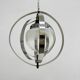 Mid-century glass sphere hanging pendant glass lamp design 1970’s space age Italy