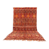 Tapis marocain vintage rare 203 x 392 cm - Tapis en laine berbère - Tapis ancien fait à la main