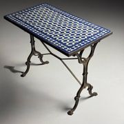 Table d'appoint en mosaïque et fonte
