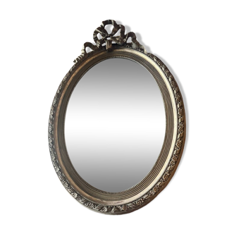 Miroir ancien ovale noeud 1800