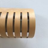 Pair of vintage 90s wall lights in curved wood