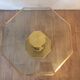 70s-style brass octagonal table