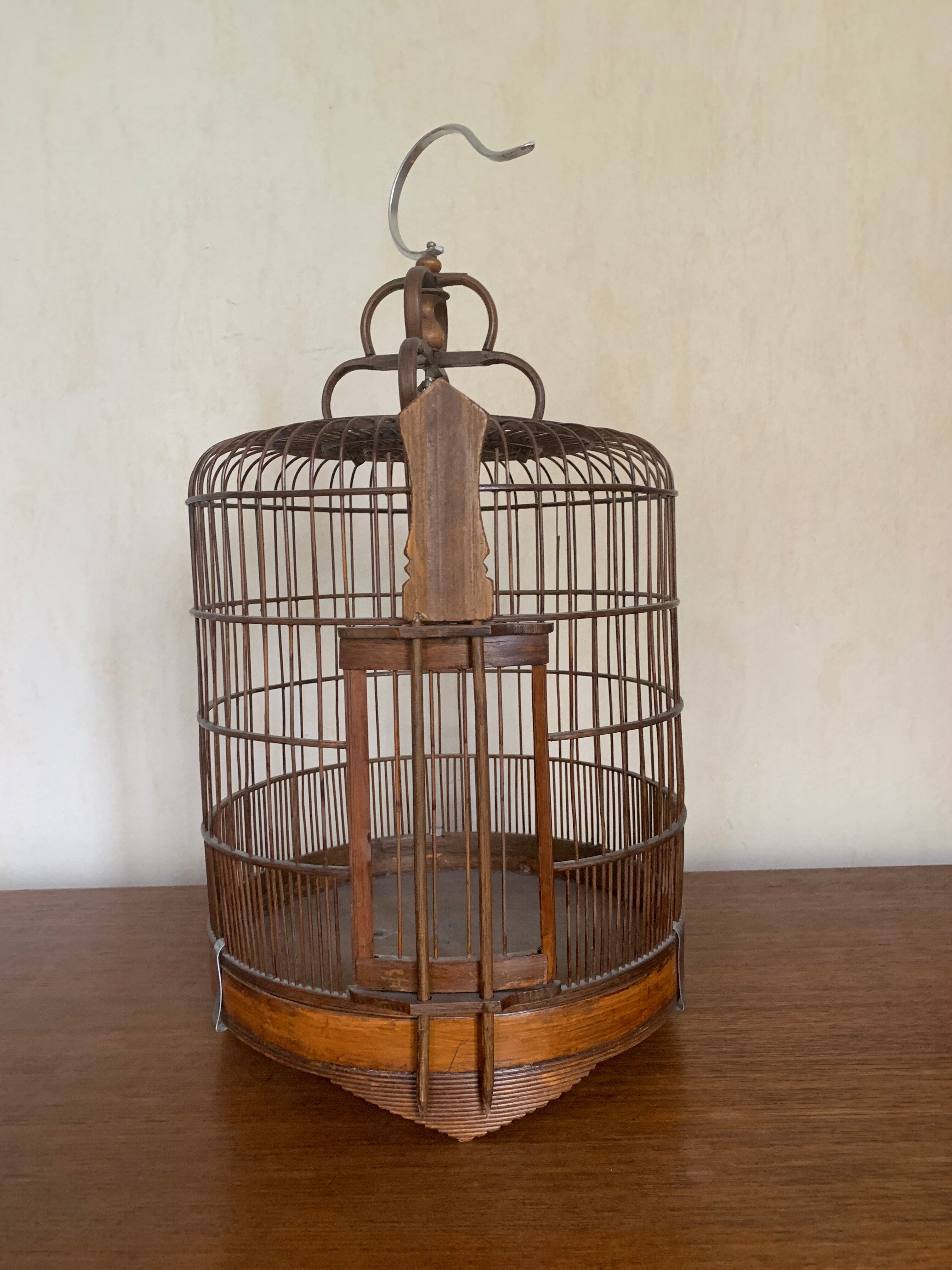 Old bird cage exotic wood