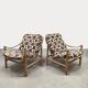 Vintage Swedish 'Junker' easy chairs Bror Boije Dux 'Safari style'