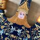 Bougeoirs peints traditionnels russes